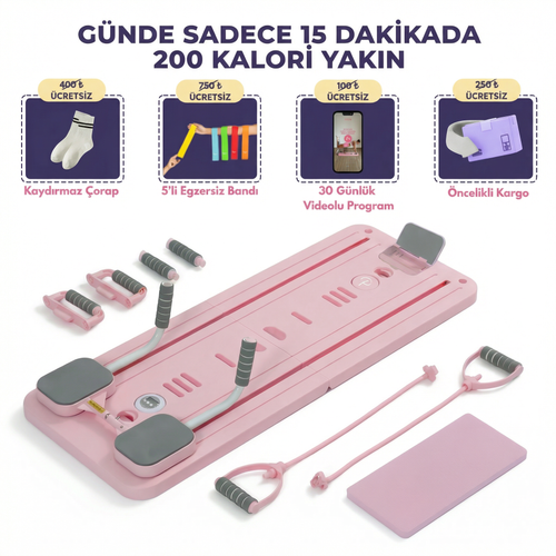 Pinklates™ Pilates Board Pro Seti